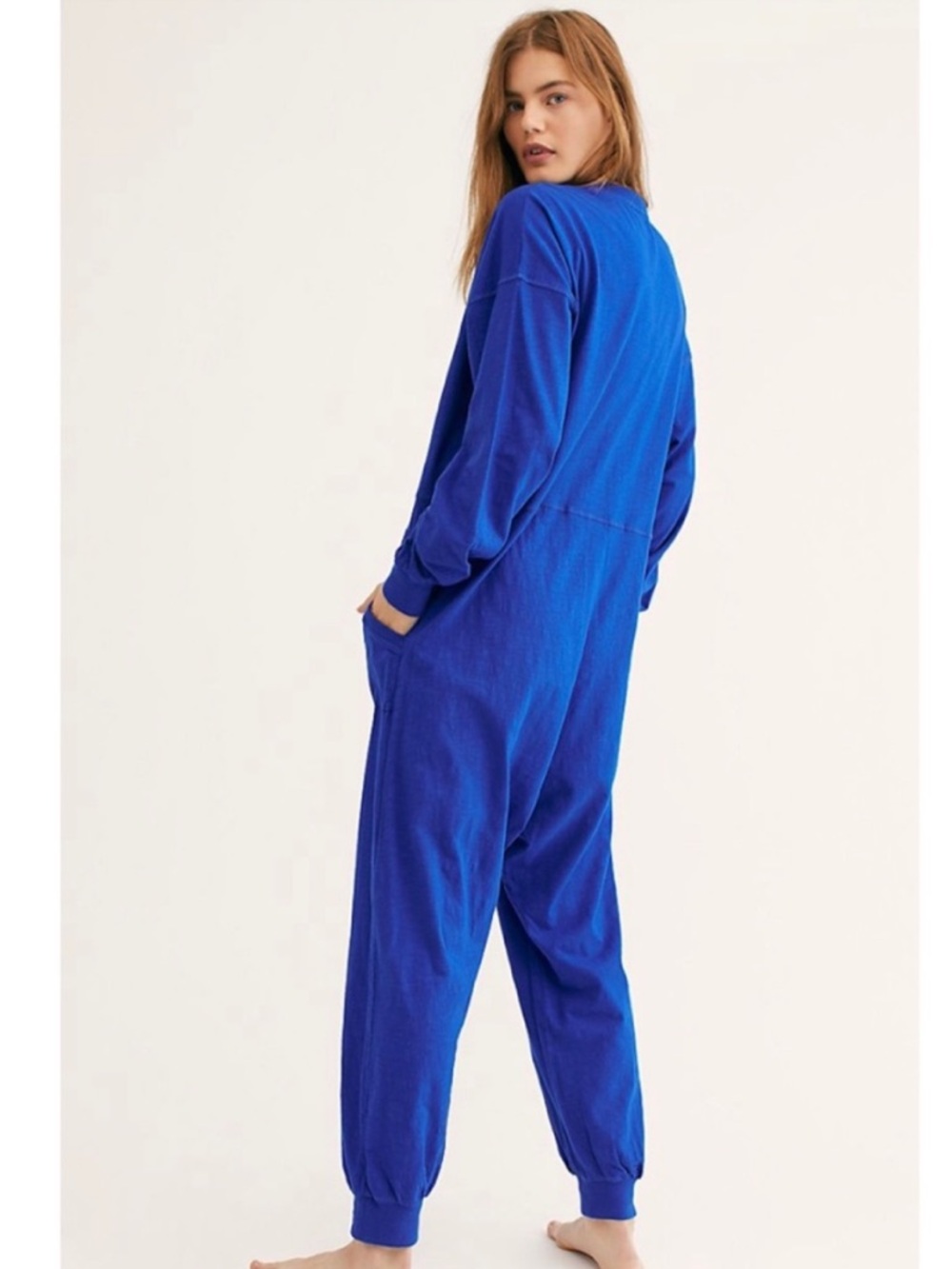Free People Just Because Onesie Jumpsuit Blue - Picture 2 of 11